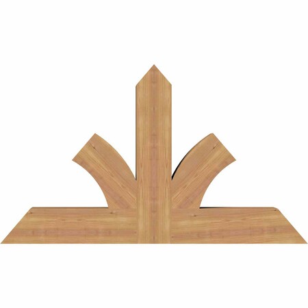 Ekena Millwork Richland Timber Gable Bracket, Western Red Cedar, 48"W x 28"H x 5 1/2"D x 5 1/2"F, 14/12 Pitch GBW048X28X0606RIC00SWR